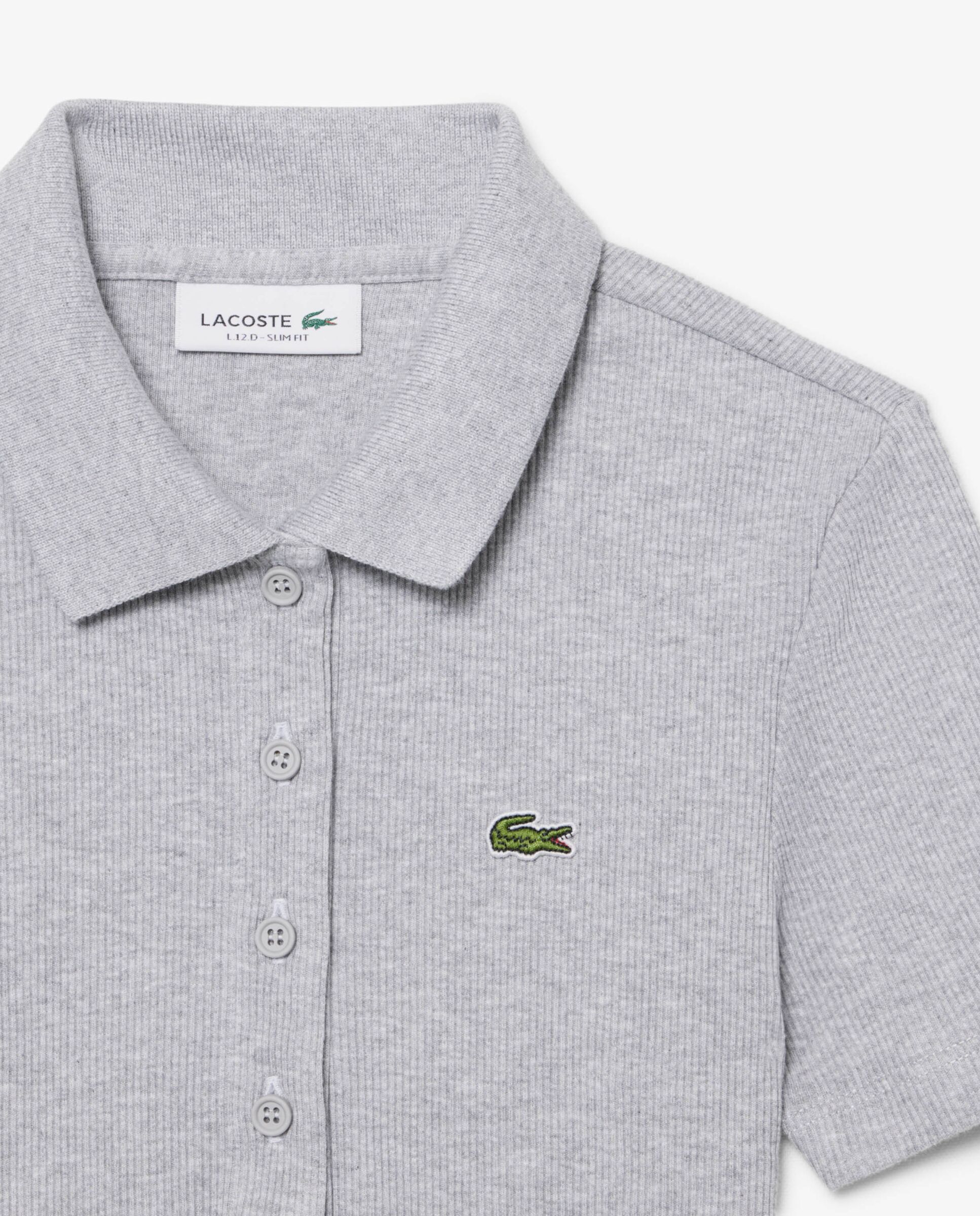 Polo de mujer Lacoste en algodón ecológico - Gris oscuro Gris oscuro-5