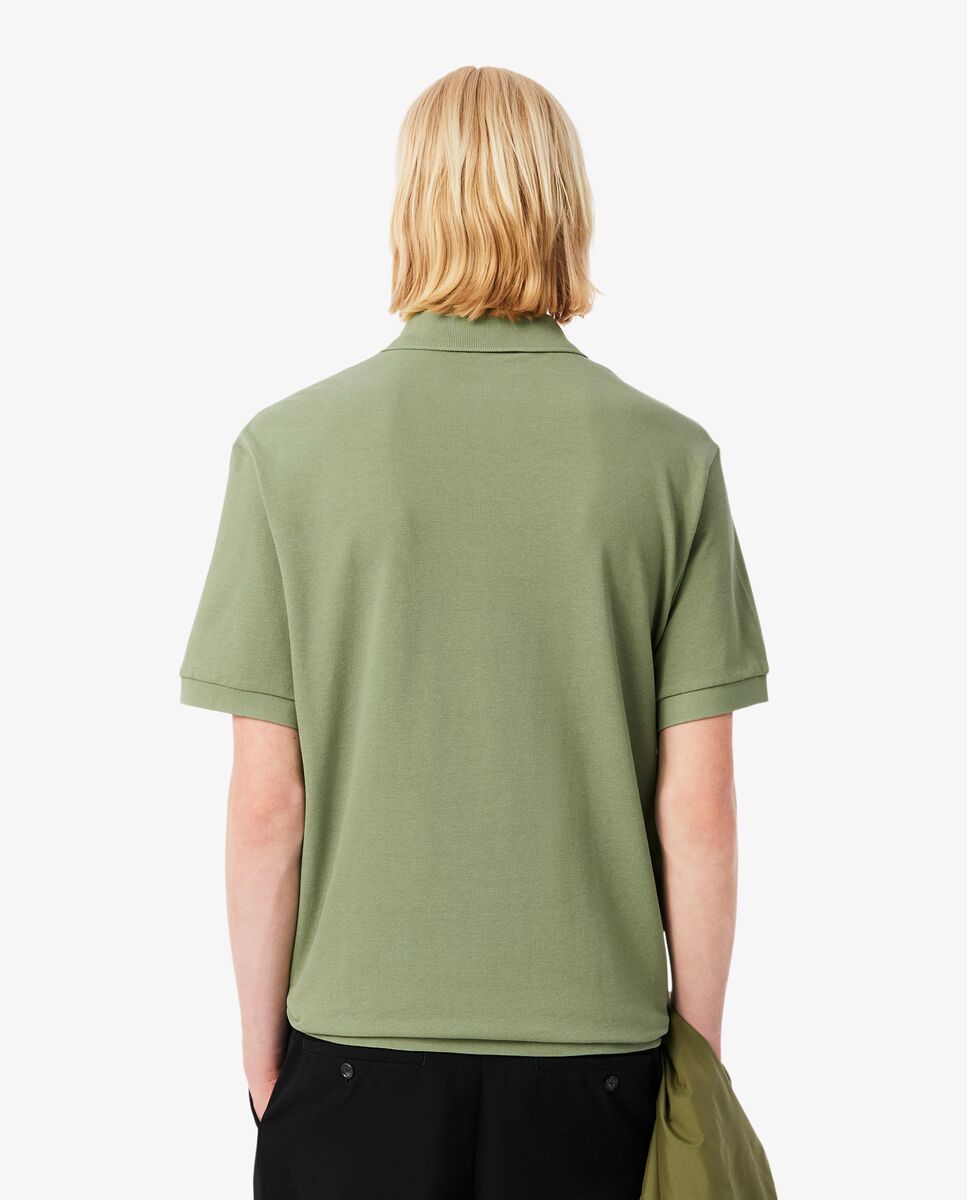 Polo de hombre de piqué grueso de corte amplio de manga corta - Lacoste - Azul celeste Verde-2