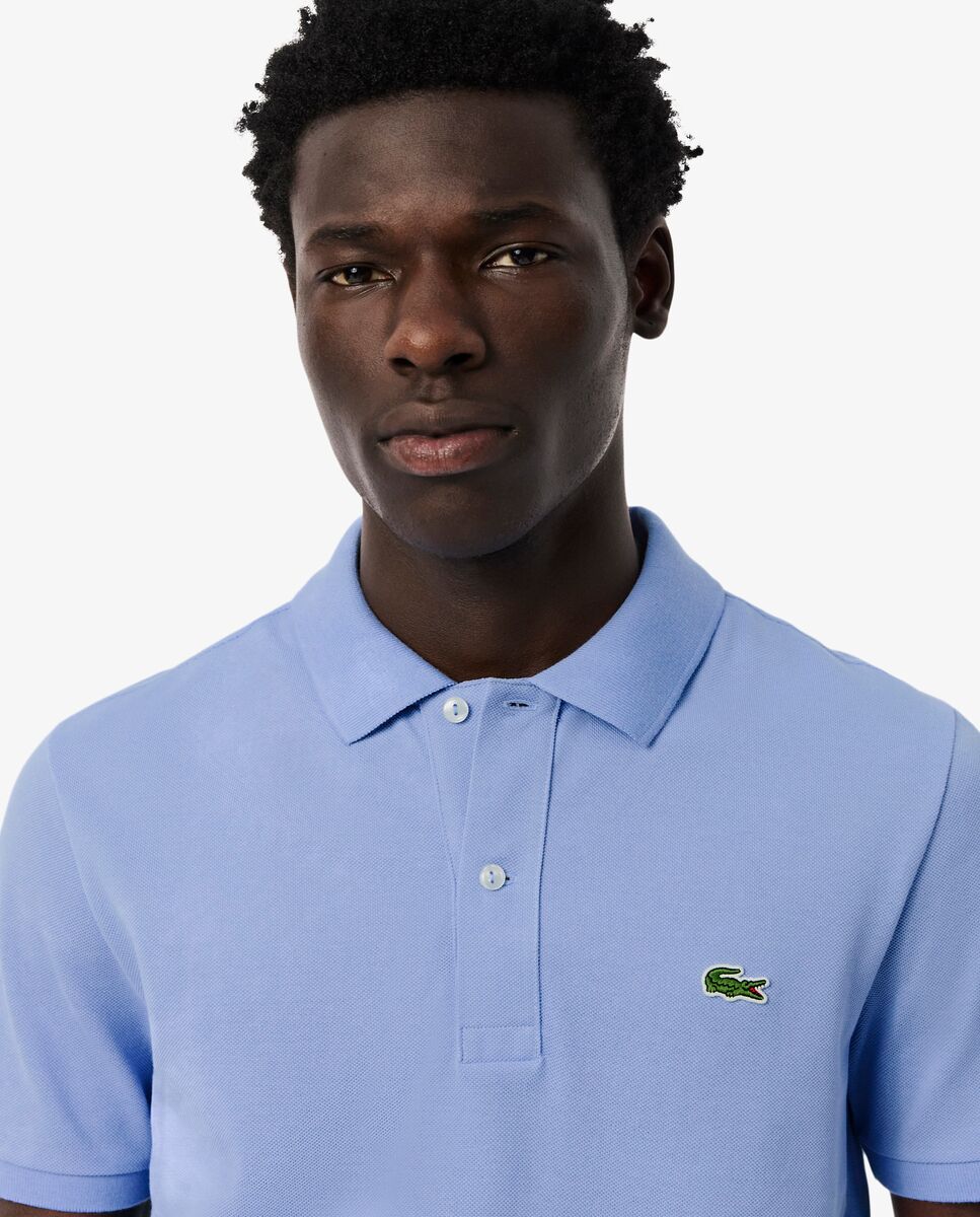 Polo de hombre de piqué de corte ajustado de manga corta - Lila Lila-3