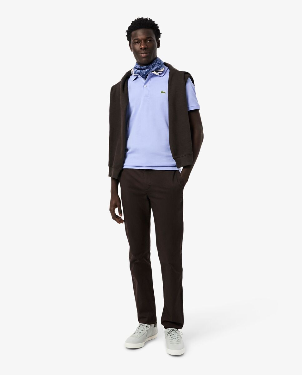 Polo de hombre de piqué de corte ajustado de manga corta - Lila Lila-4