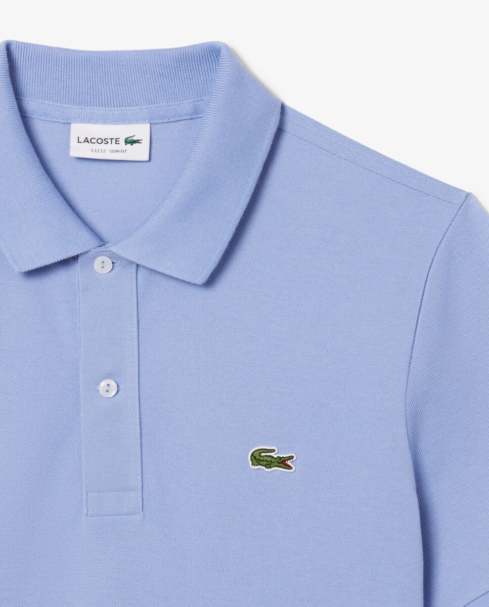 Polo de hombre de piqué de corte ajustado de manga corta - Lila Lila-5