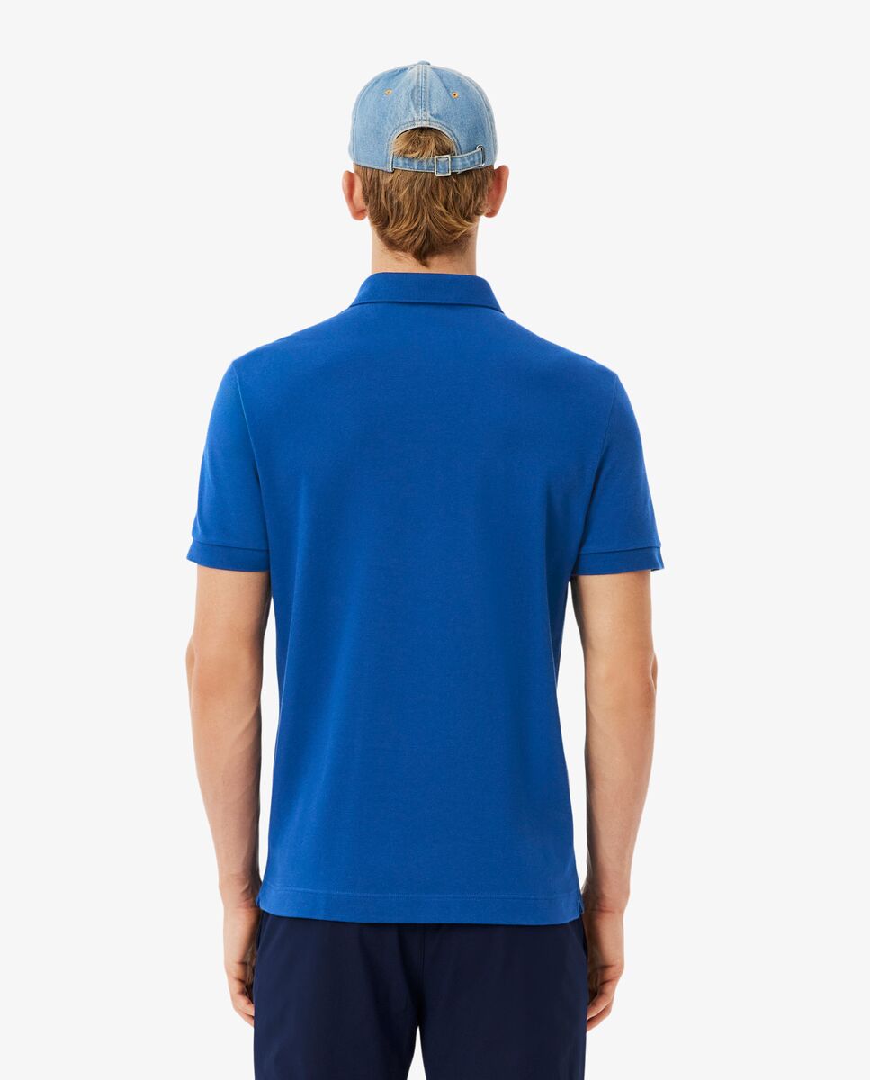 Polo de hombre de corte regular Paris de piqué elástico de manga corta - Lacoste - Azul Azul-2