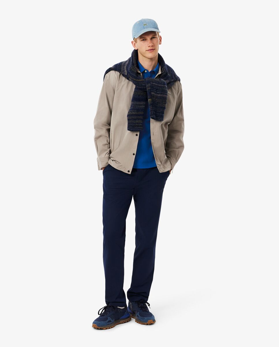 Polo de hombre de corte regular Paris de piqué elástico de manga corta - Lacoste - Azul Azul-4