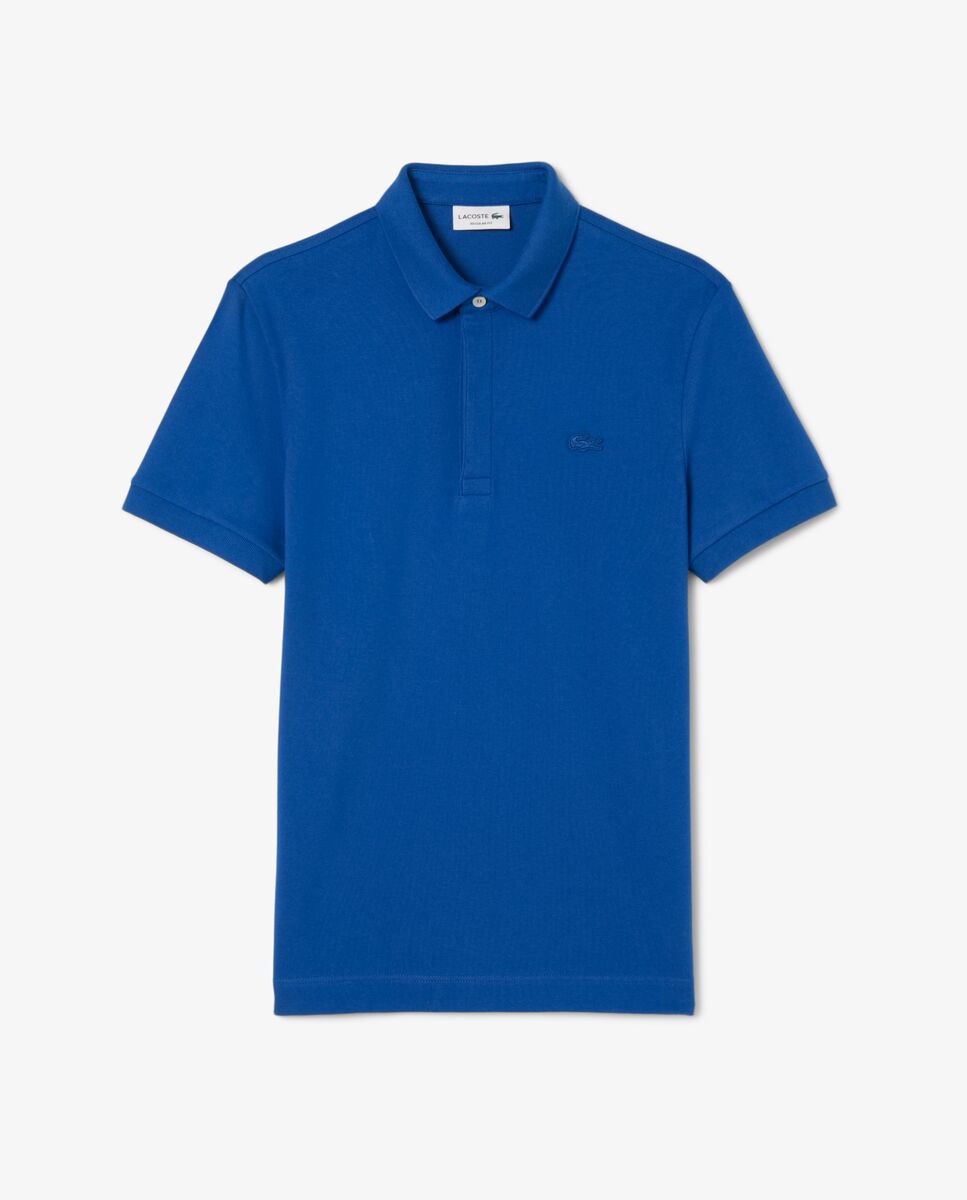 Polo de hombre de corte regular Paris de piqué elástico de manga corta - Lacoste - Azul Azul-6