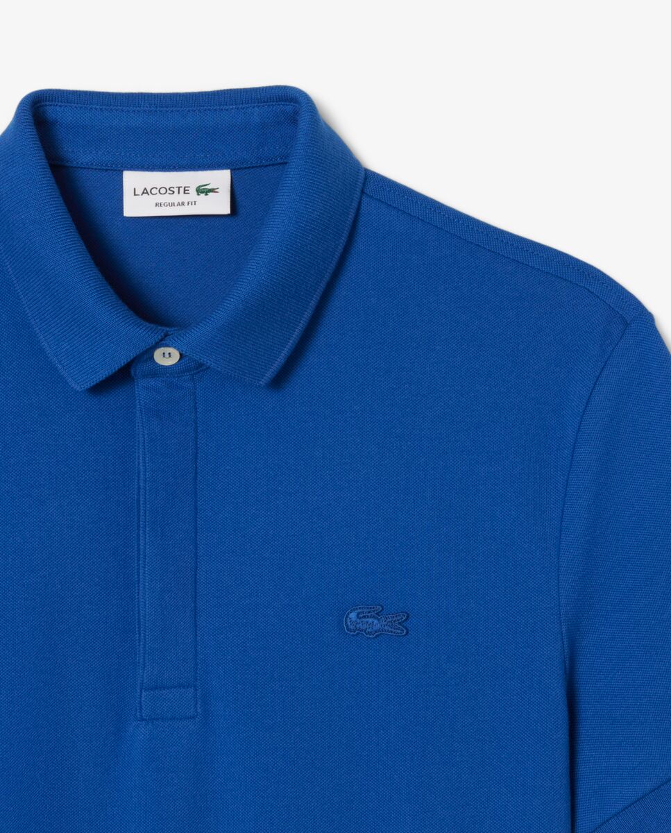 Polo de hombre de corte regular Paris de piqué elástico de manga corta - Lacoste - Azul Azul-5