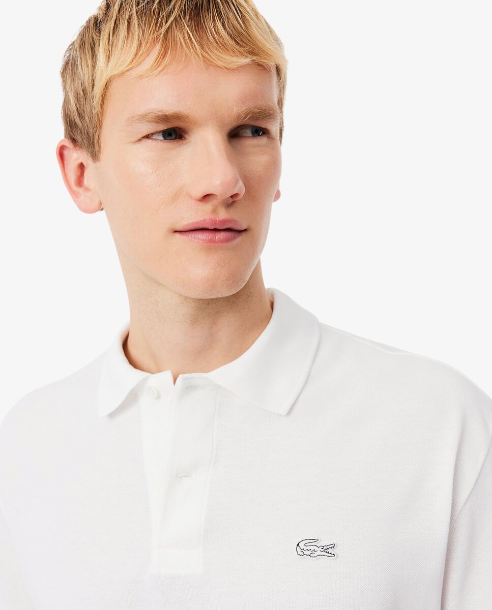 Polo de hombre de piqué grueso de corte amplio de manga corta - Lacoste - Blanco Blanco-3