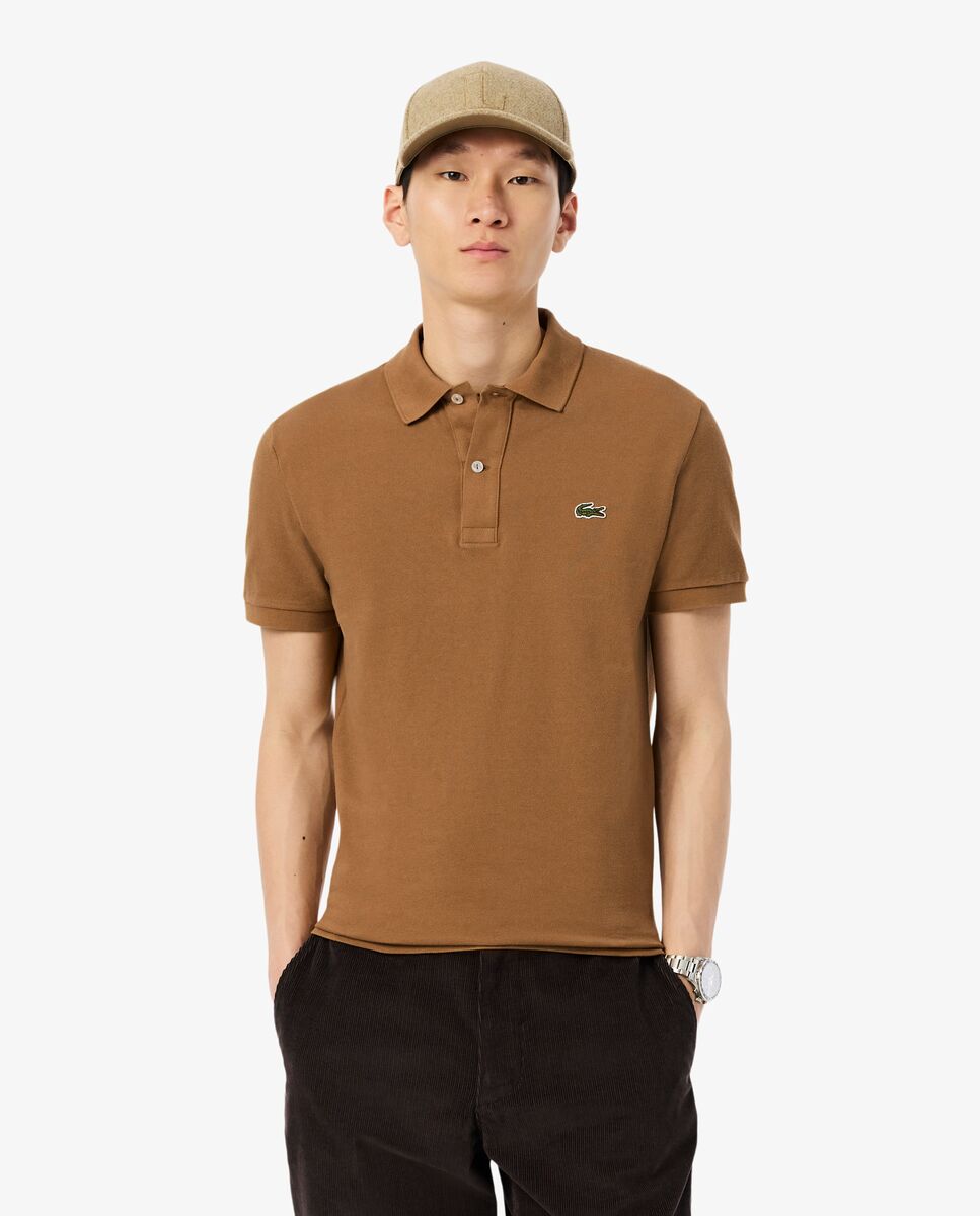 Polo de hombre de piqué de corte ajustado de manga corta - Lacoste - Caramelo Caramelo-1