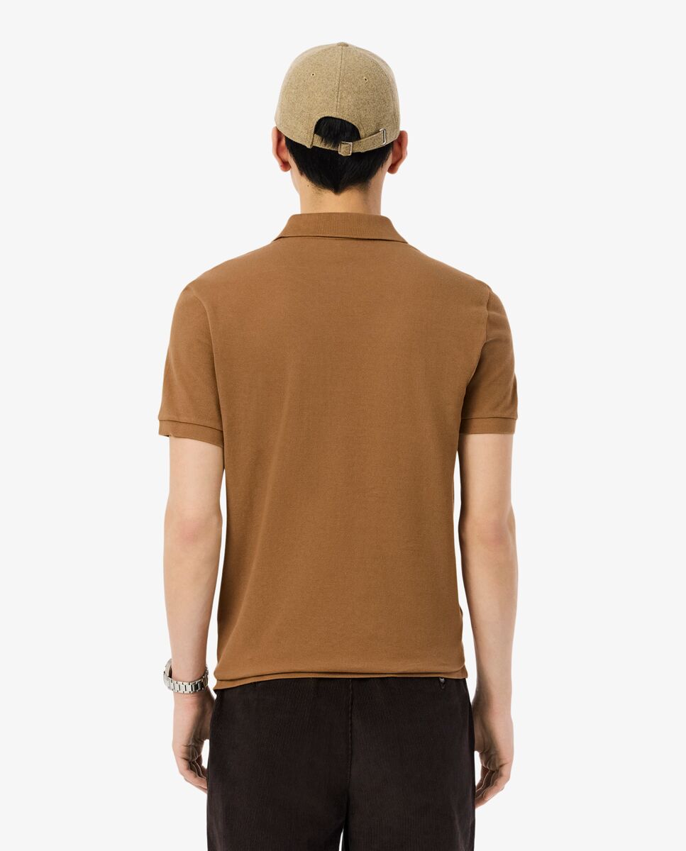 Polo de hombre de piqué de corte ajustado de manga corta - Lacoste - Caramelo Caramelo-2