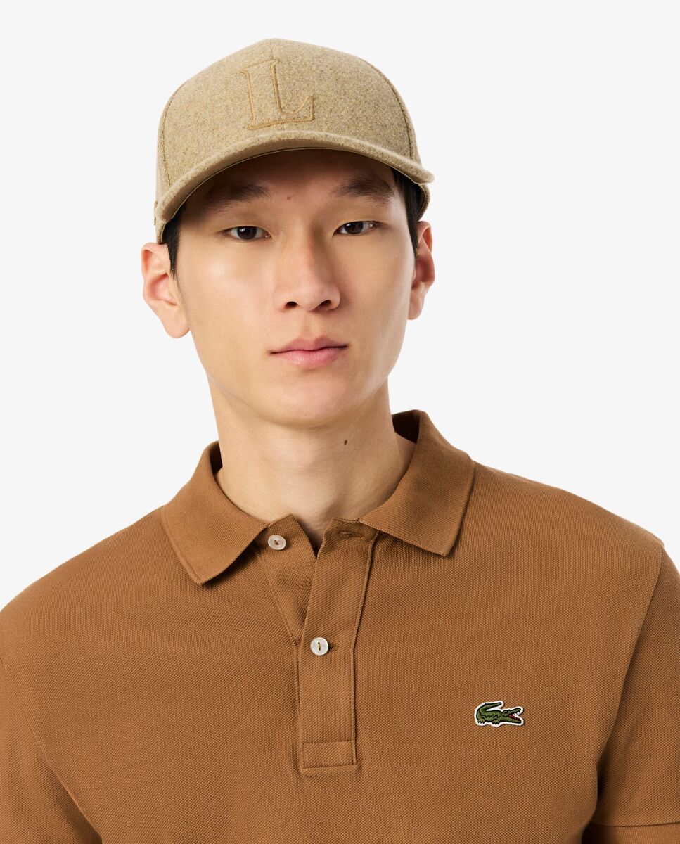 Polo de hombre de piqué de corte ajustado de manga corta - Lacoste - Caramelo Caramelo-3
