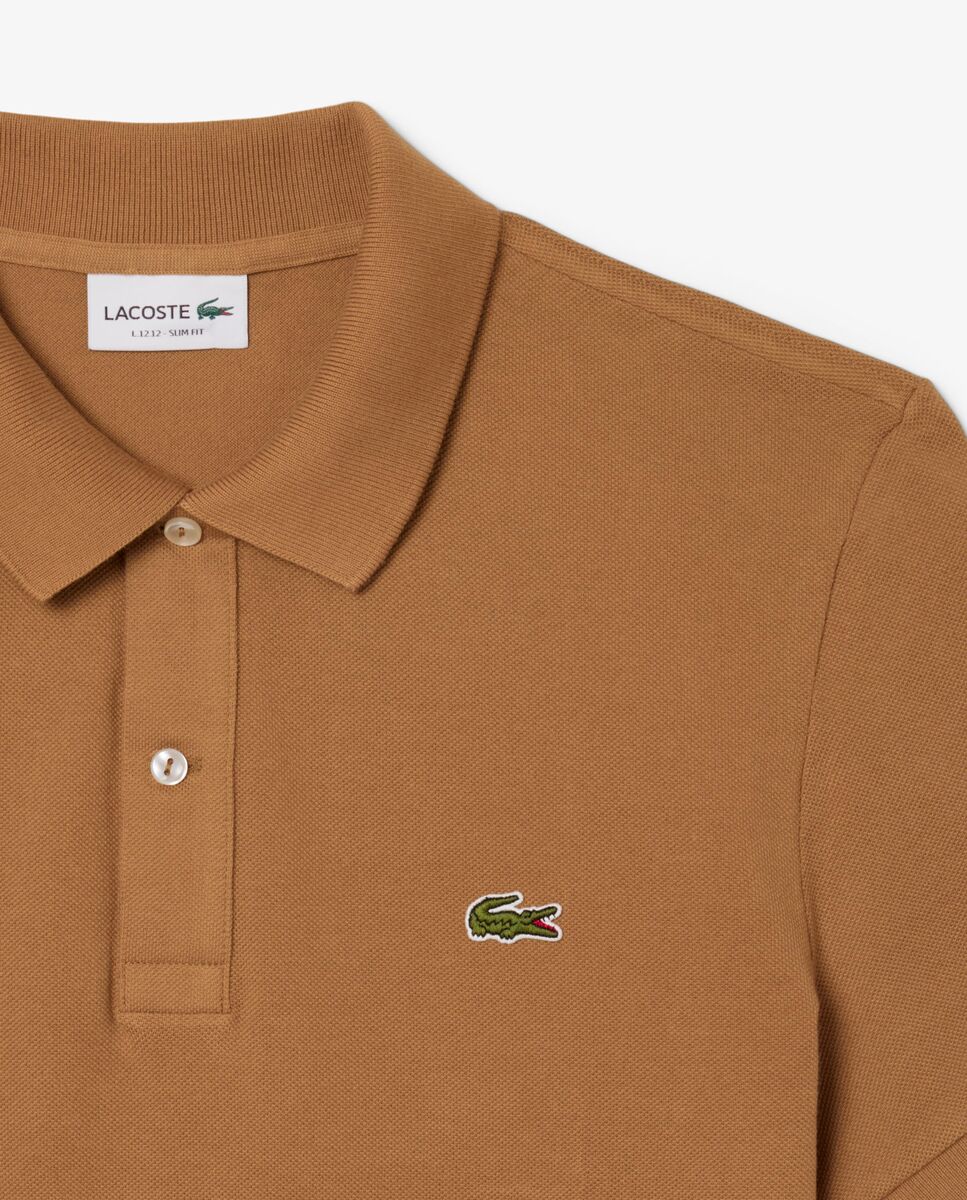 Polo de hombre de piqué de corte ajustado de manga corta - Lacoste - Caramelo Caramelo-5