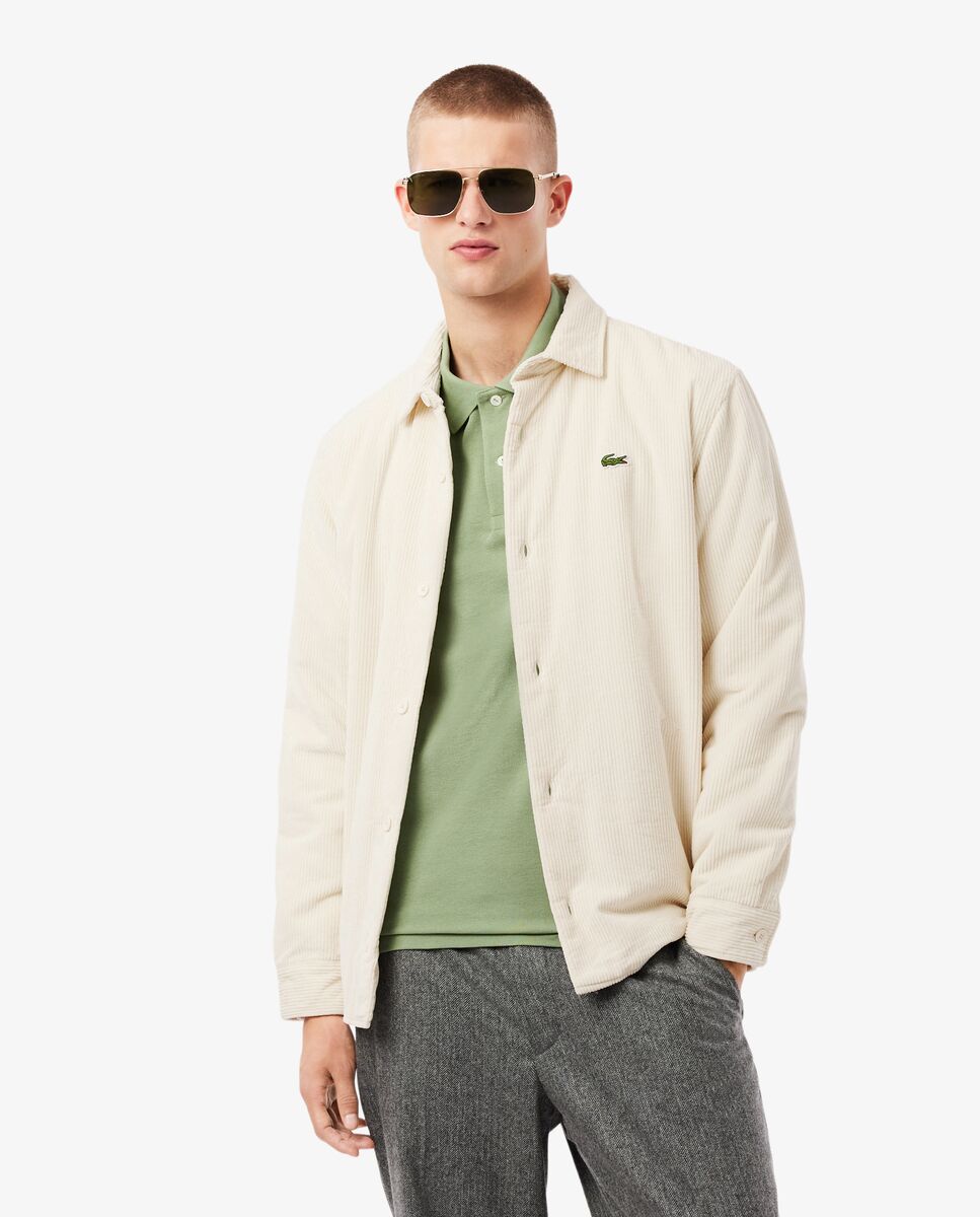 Lacoste - Sobrecamisa de hombre de pana oversized de manga larga.