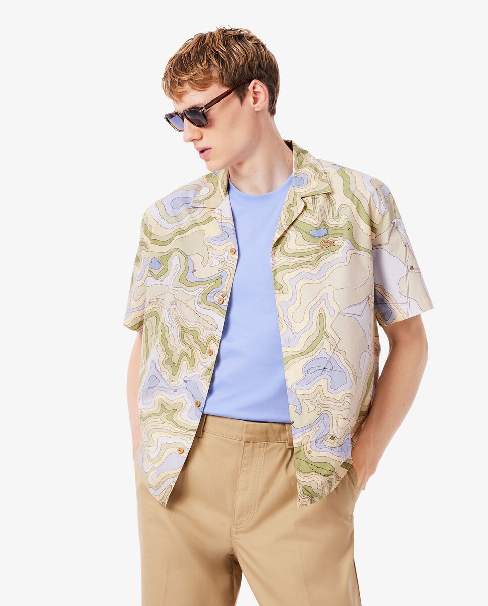 Lacoste - Camisa de hombre de manga corta en algodón.