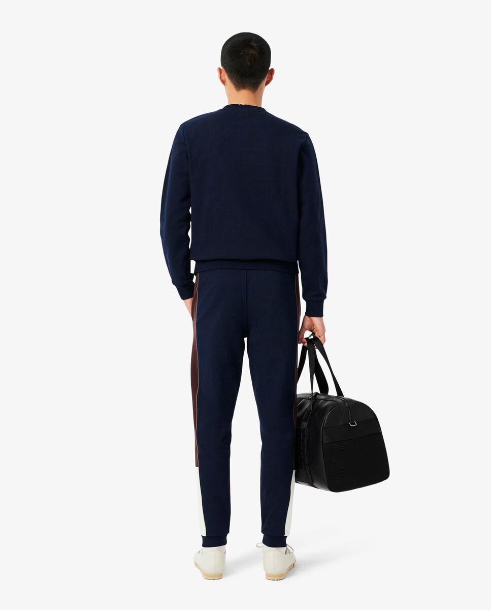 Imagen 2 de Pantalones joggers de hombre de felpa de corte tapered - Lacoste - Azul marino Azul marino