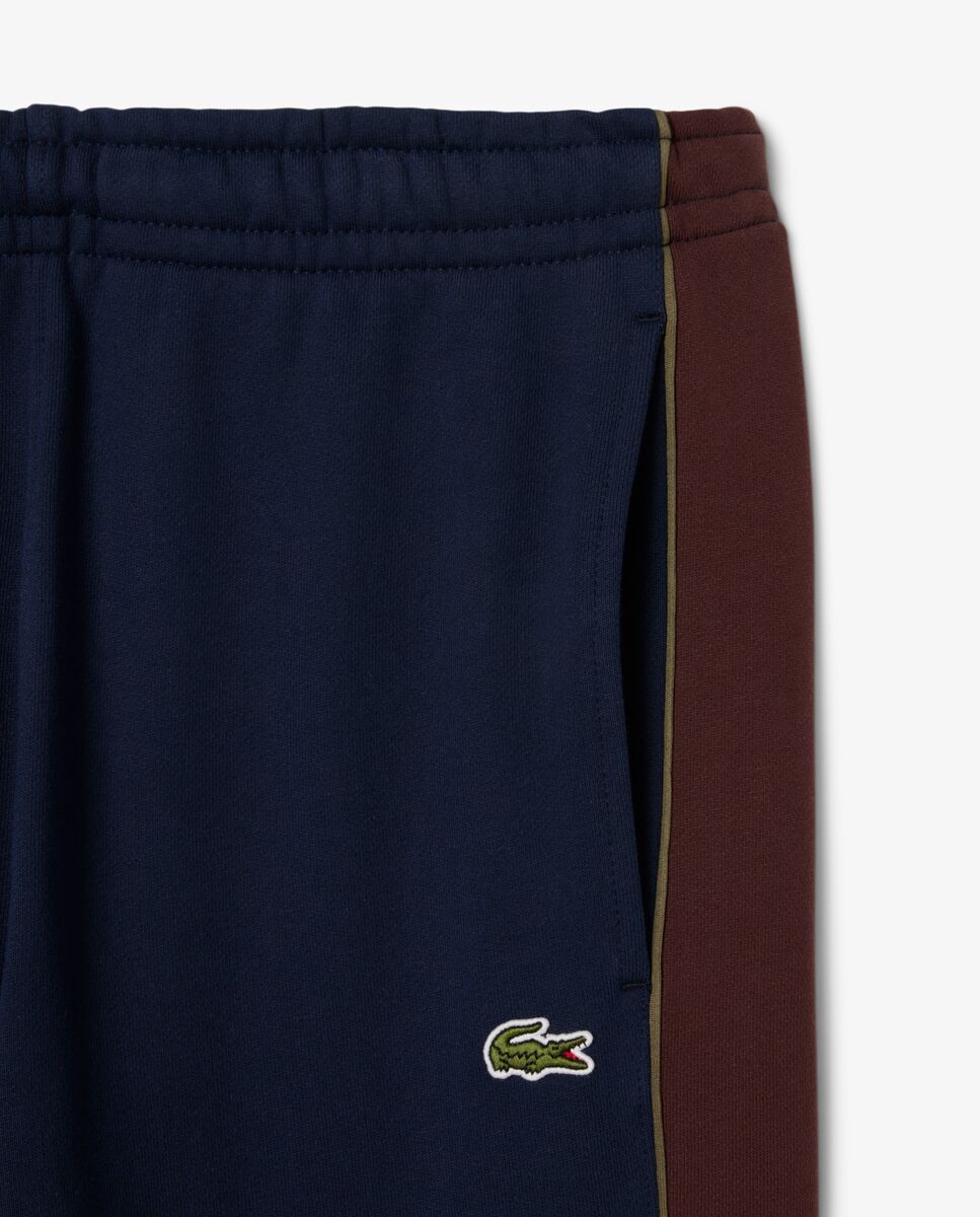 Imagen 5 de Pantalones joggers de hombre de felpa de corte tapered - Lacoste - Azul marino Azul marino