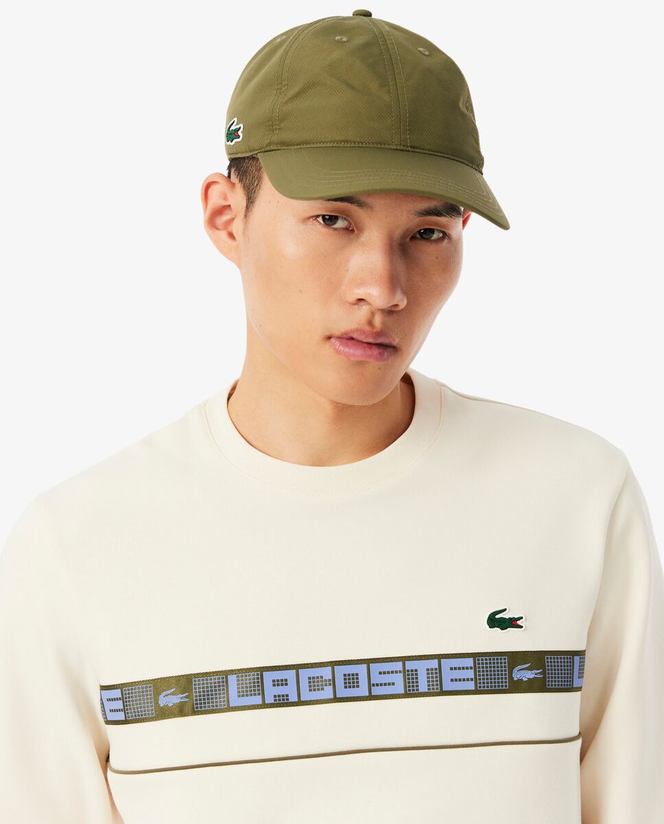 Sudadera de hombre de tenis de rayas con detalles de marca en - Lacoste - Blanco Blanco-3