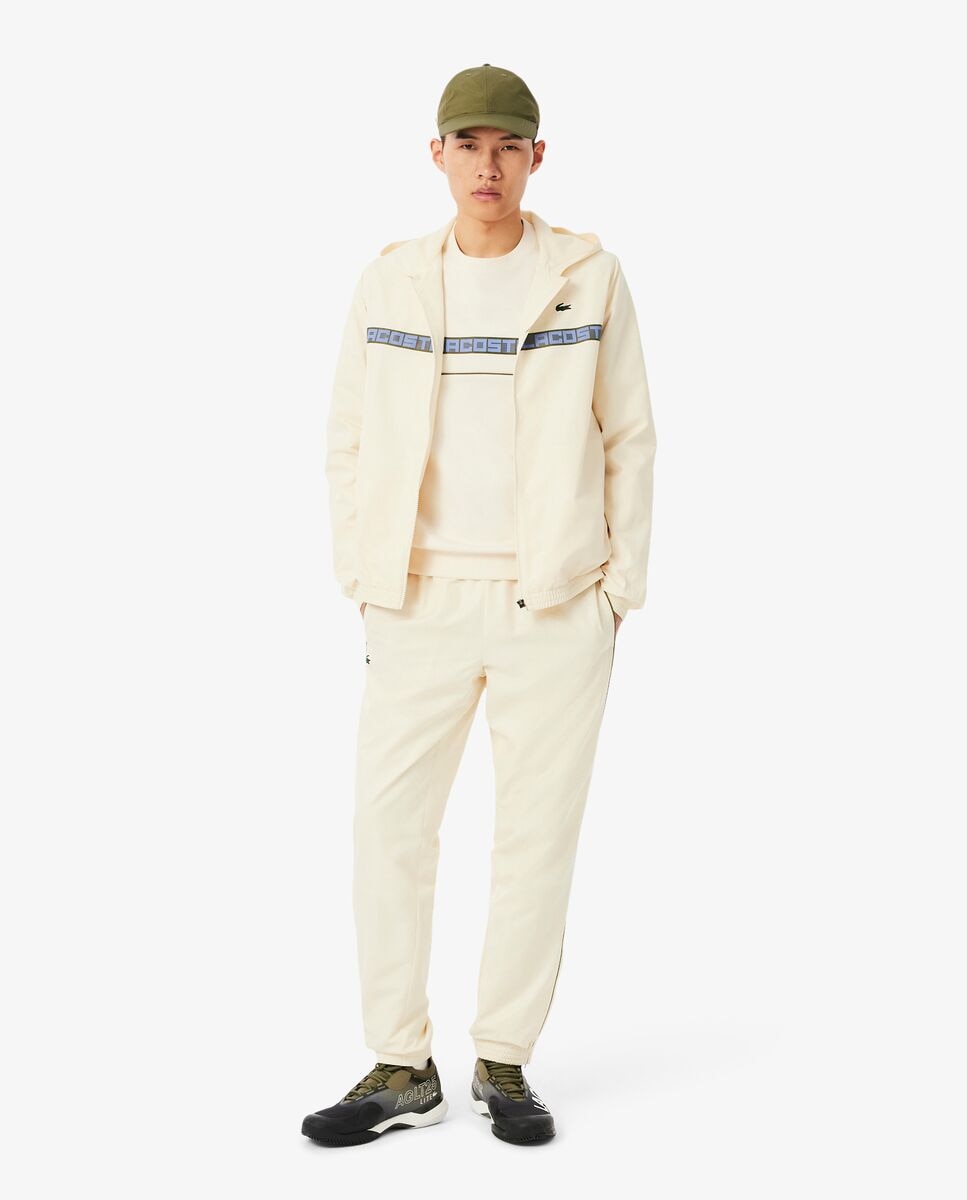 Sudadera de hombre de tenis de rayas con detalles de marca en - Lacoste - Blanco Blanco-4