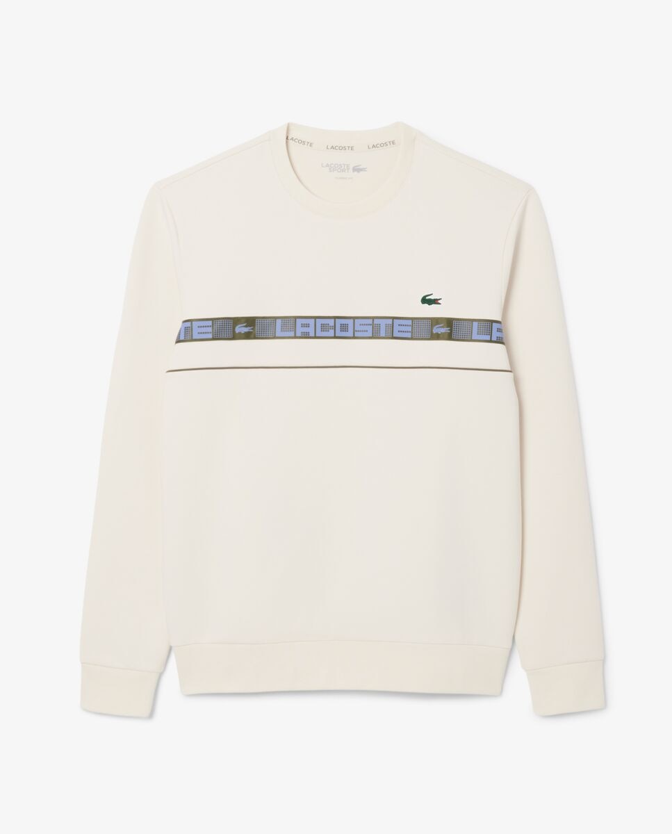 Sudadera de hombre de tenis de rayas con detalles de marca en - Lacoste - Blanco Blanco-6