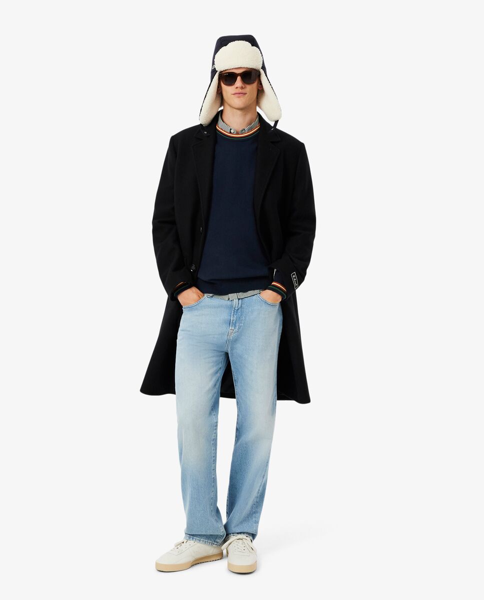 Jersey de hombre de punto de algodón de rayas - Lacoste - Marrón Marrón-4