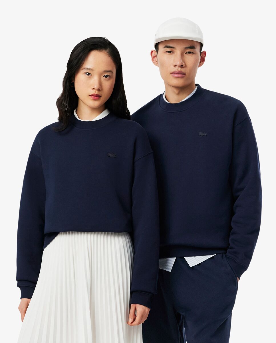 Sudadera unisex de felpa gruesa de corte amplio - Lacoste - Negro Negro-1