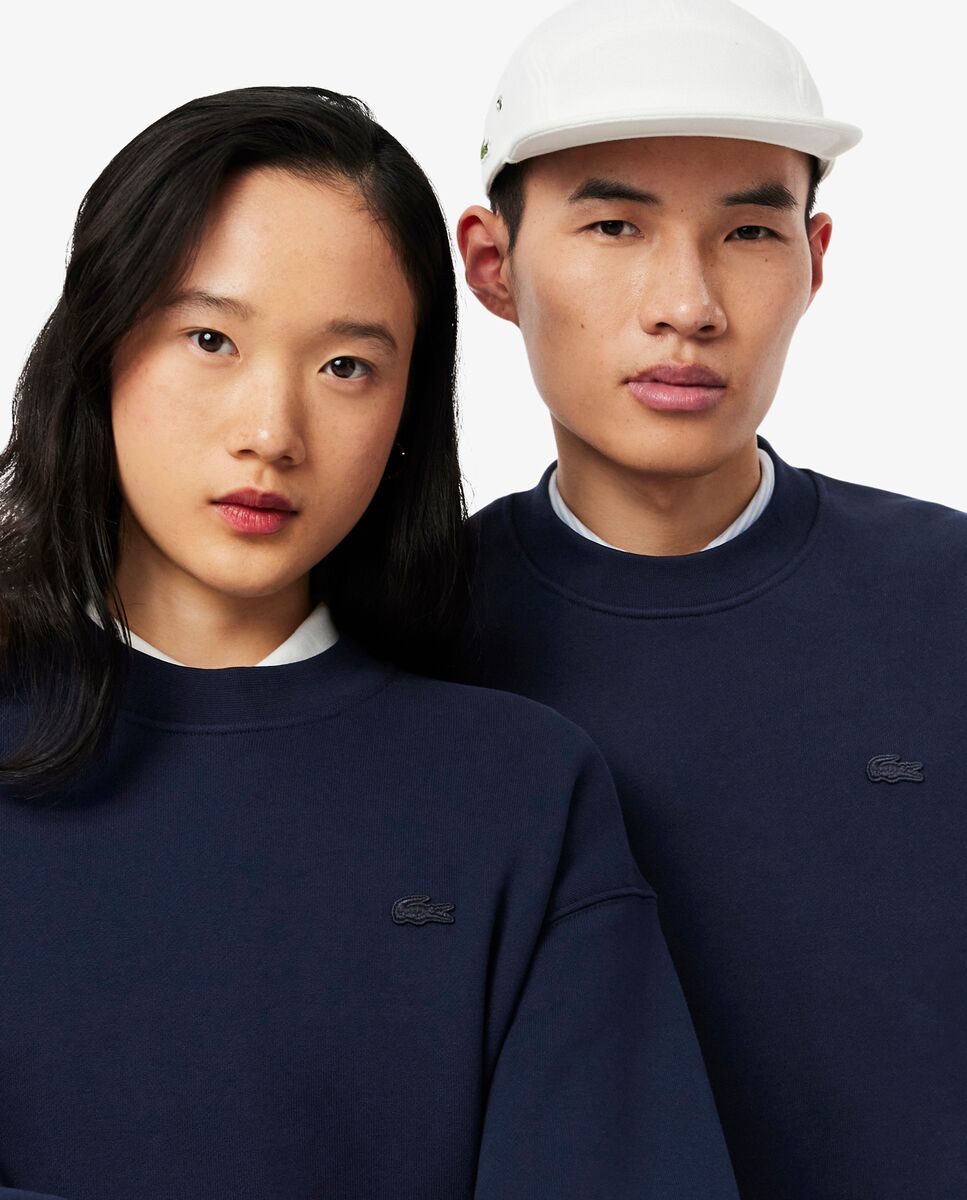 Sudadera unisex de felpa gruesa de corte amplio - Lacoste - Negro Negro-3