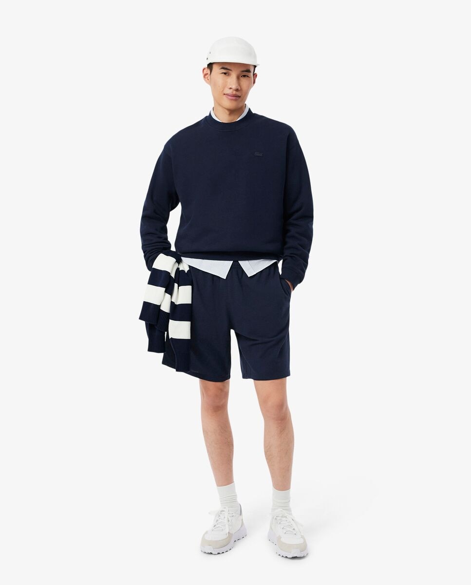 Sudadera unisex de felpa gruesa de corte amplio - Lacoste - Negro Negro-4