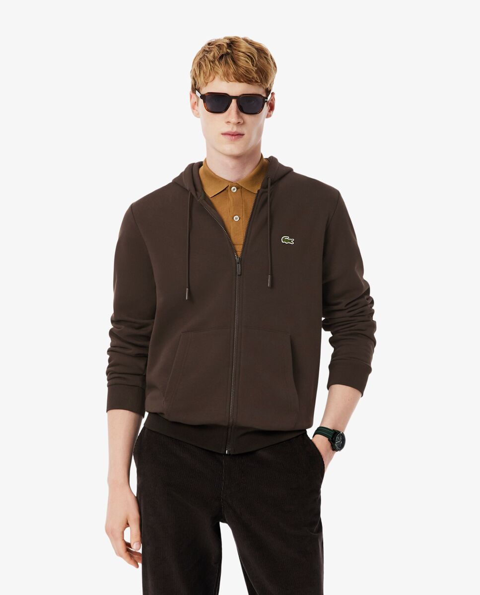 Lacoste - Sudadera de hombre con capucha y cremallera.