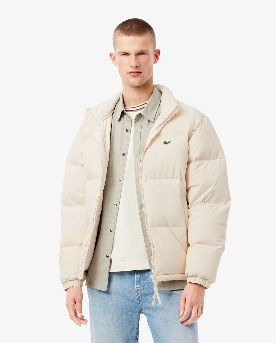 Chaqueta de hombre acolchada con capucha hidrófuga - Lacoste - Blanco Blanco-1