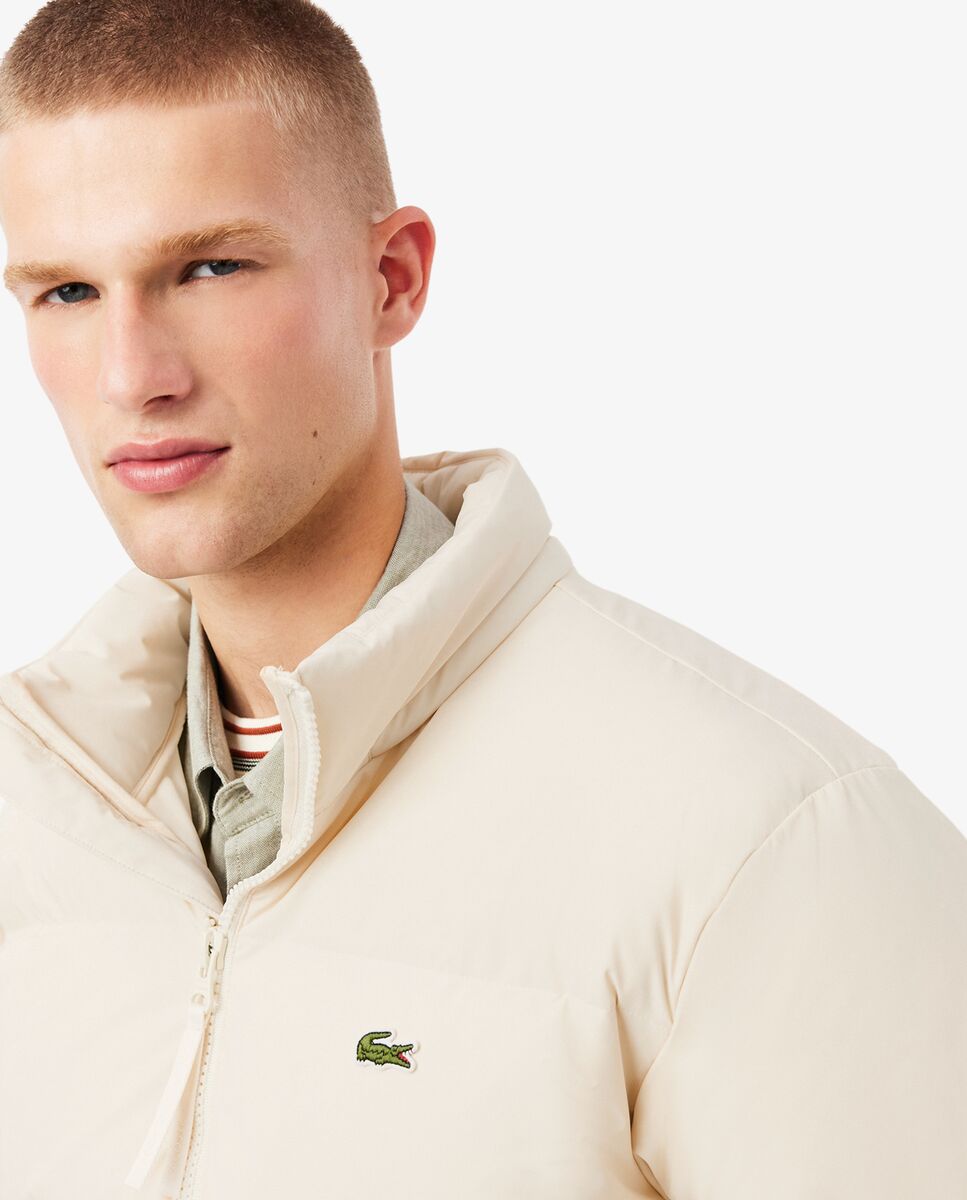 Chaqueta de hombre acolchada con capucha hidrófuga - Lacoste - Blanco Blanco-3