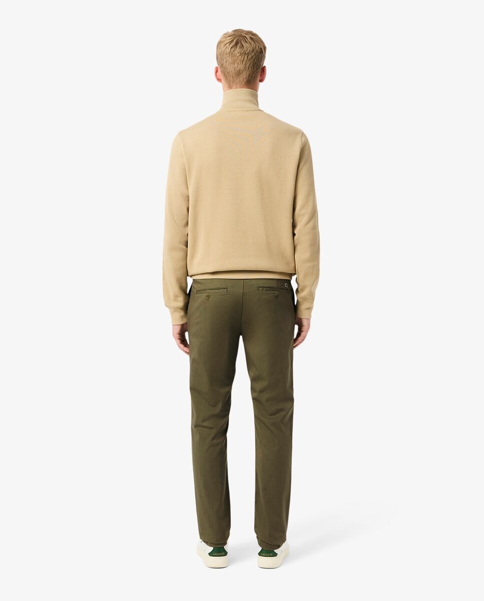 Pantalones joggers de hombre de algodón elástico - Verde militar Verde militar-2