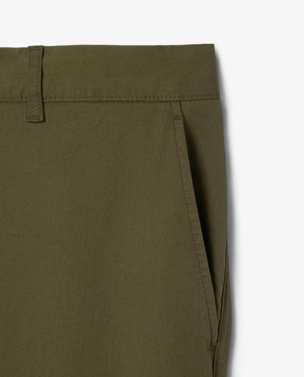 Pantalones joggers de hombre de algodón elástico - Verde militar Verde militar-5