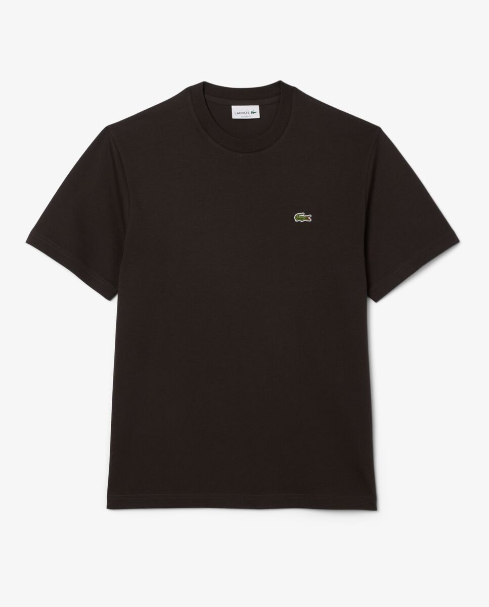 Camiseta de hombre de algodón de manga corta - Lacoste - Marrón oscuro Marrón oscuro-5