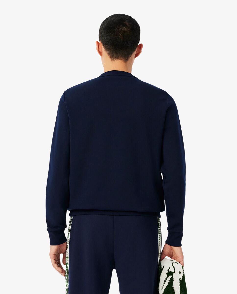 Sudadera de hombre de tenis de rayas con detalles de marca en blanco - Lacoste - Azul marino Azul marino-2