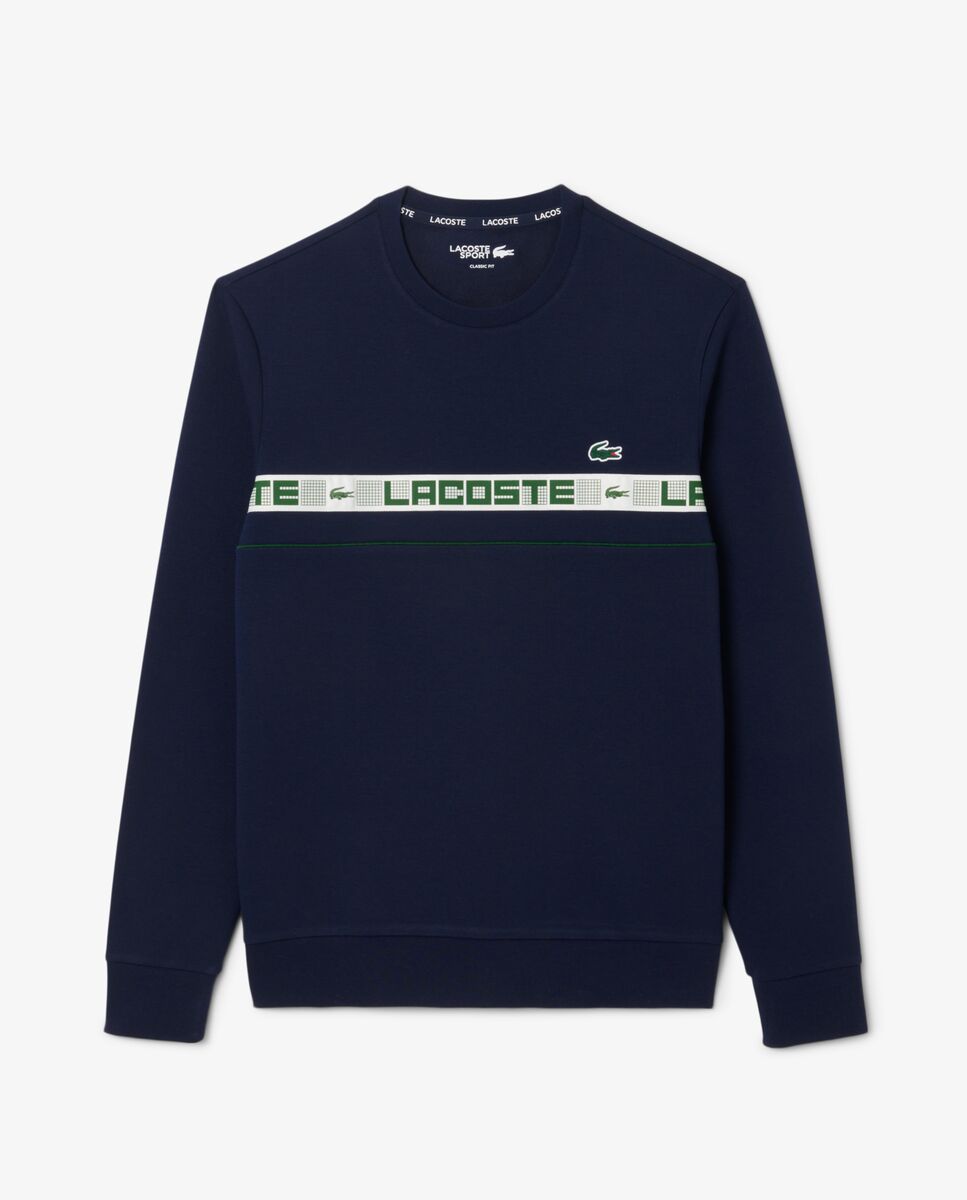 Sudadera de hombre de tenis de rayas con detalles de marca en blanco - Lacoste - Azul marino Azul marino-6