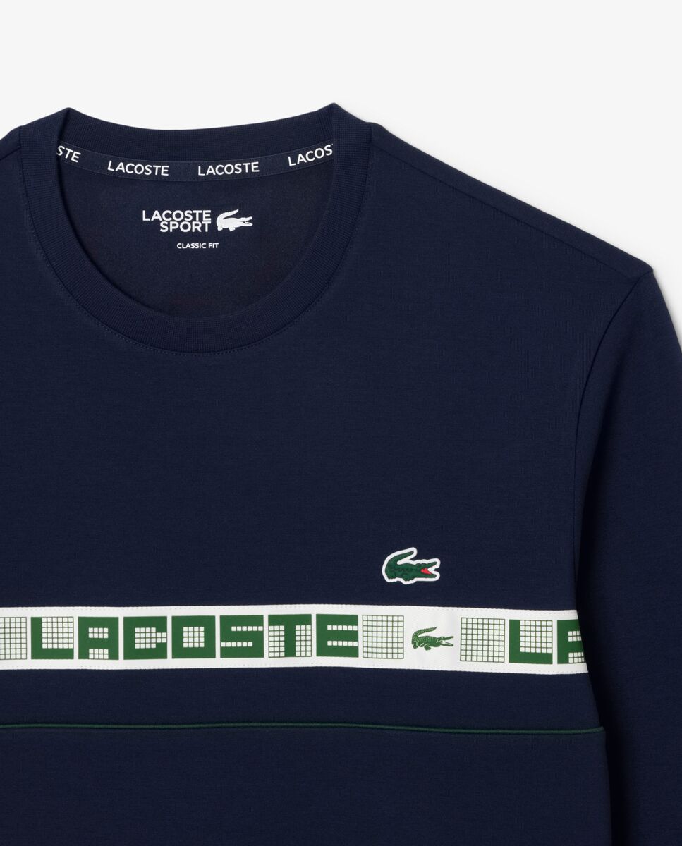 Sudadera de hombre de tenis de rayas con detalles de marca en blanco - Lacoste - Azul marino Azul marino-5