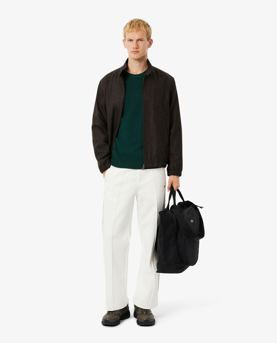 Jersey de hombre de cuello redondo de lana cardada - Verde Verde-4