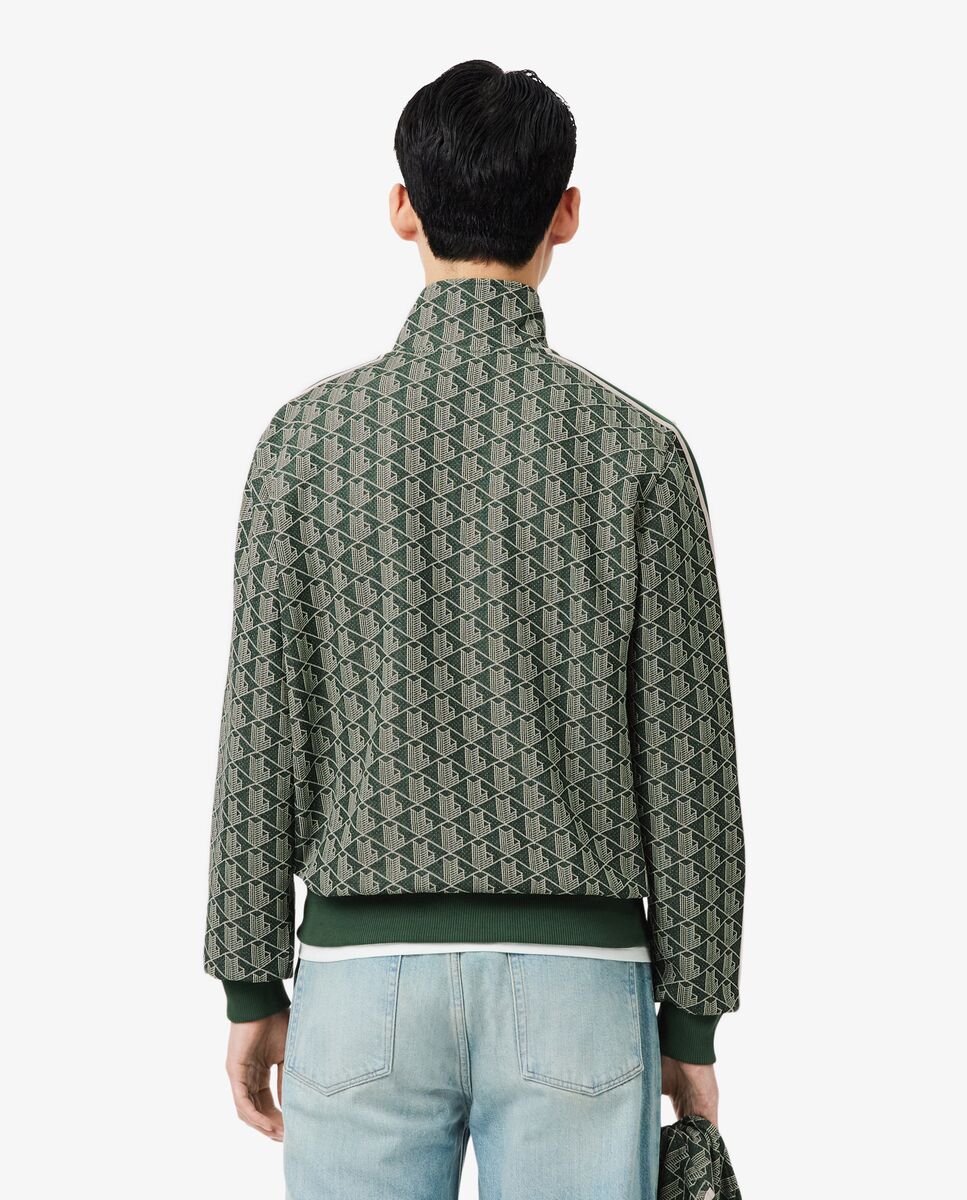 Chaqueta de hombre de chándal con cremallera de jacquard paris - Lacoste - Verde Agua Verde Agua-2