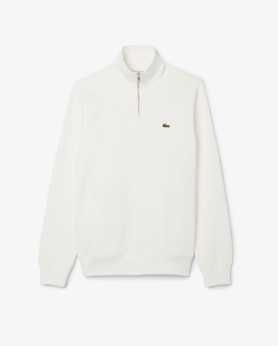 Sudadera de hombre de interlock con cuello alto y cremallera - Lacoste - Blanco Blanco-5