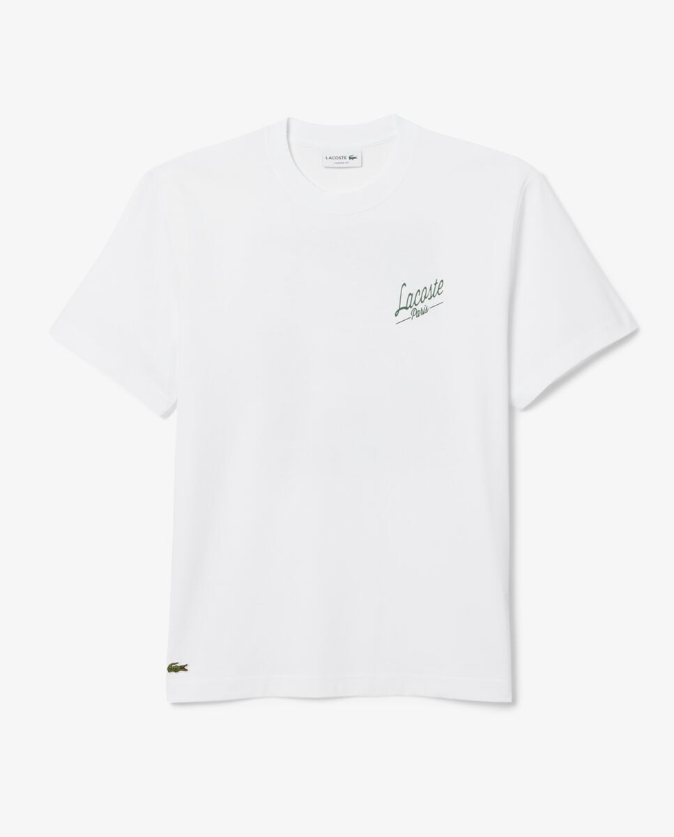 Camiseta de hombre de hombre con estampados de manga corta - Lacoste - Blanco Blanco-6