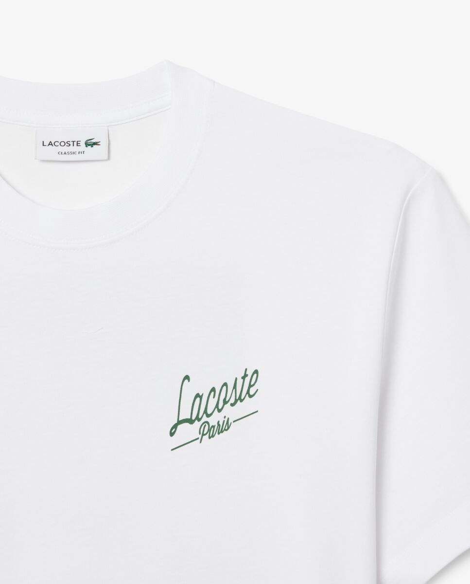 Camiseta de hombre de hombre con estampados de manga corta - Lacoste - Blanco Blanco-5