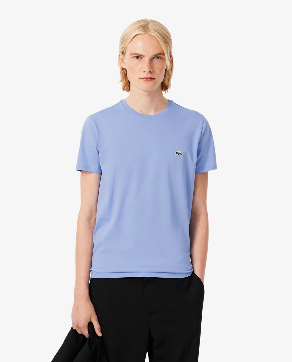 Camiseta de hombre de algodón pima de manga corta - Lacoste - Lila Lila-1