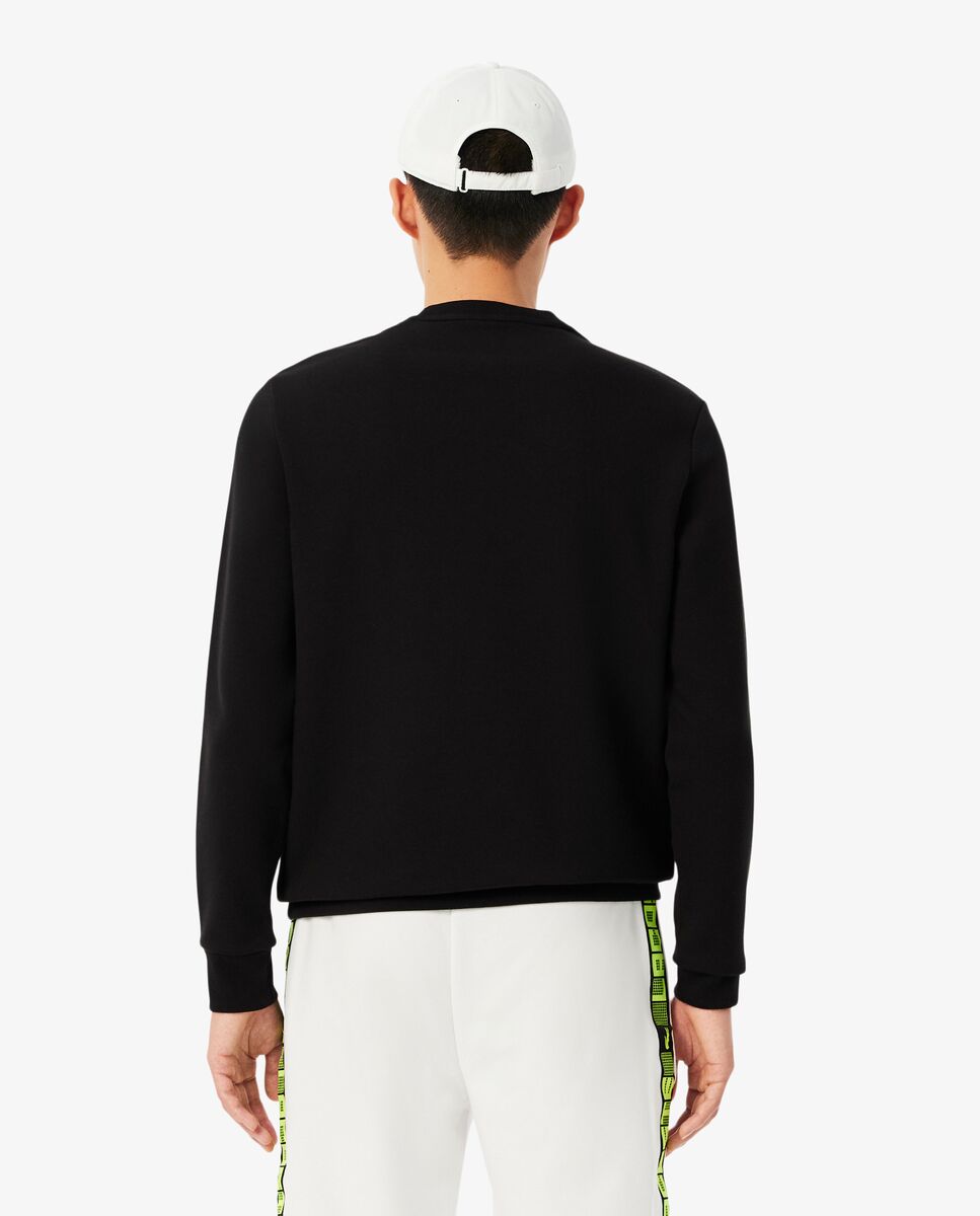 Sudadera de hombre de tenis de rayas con detalles de marca en blanco - Lacoste - Negro Negro-2