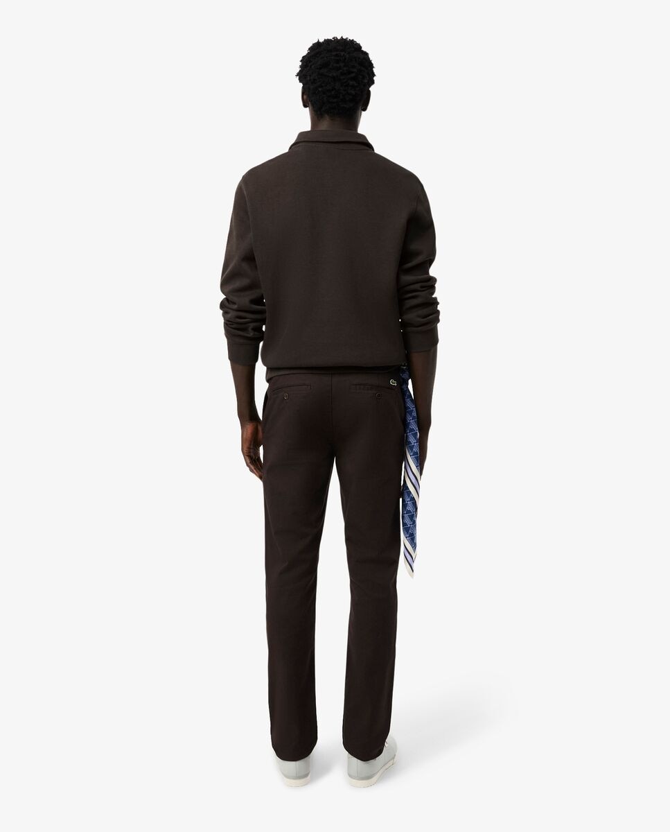 Pantalones joggers de hombre de algodón elástico - Lacoste - Marrón chocolate Marrón chocolate-2