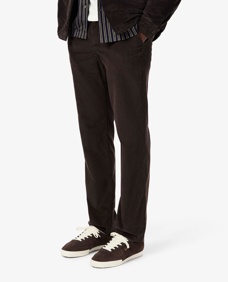 Imagen 3 de Pantalón de hombre chino de pana de corte regular en - Lacoste - Marrón Marrón
