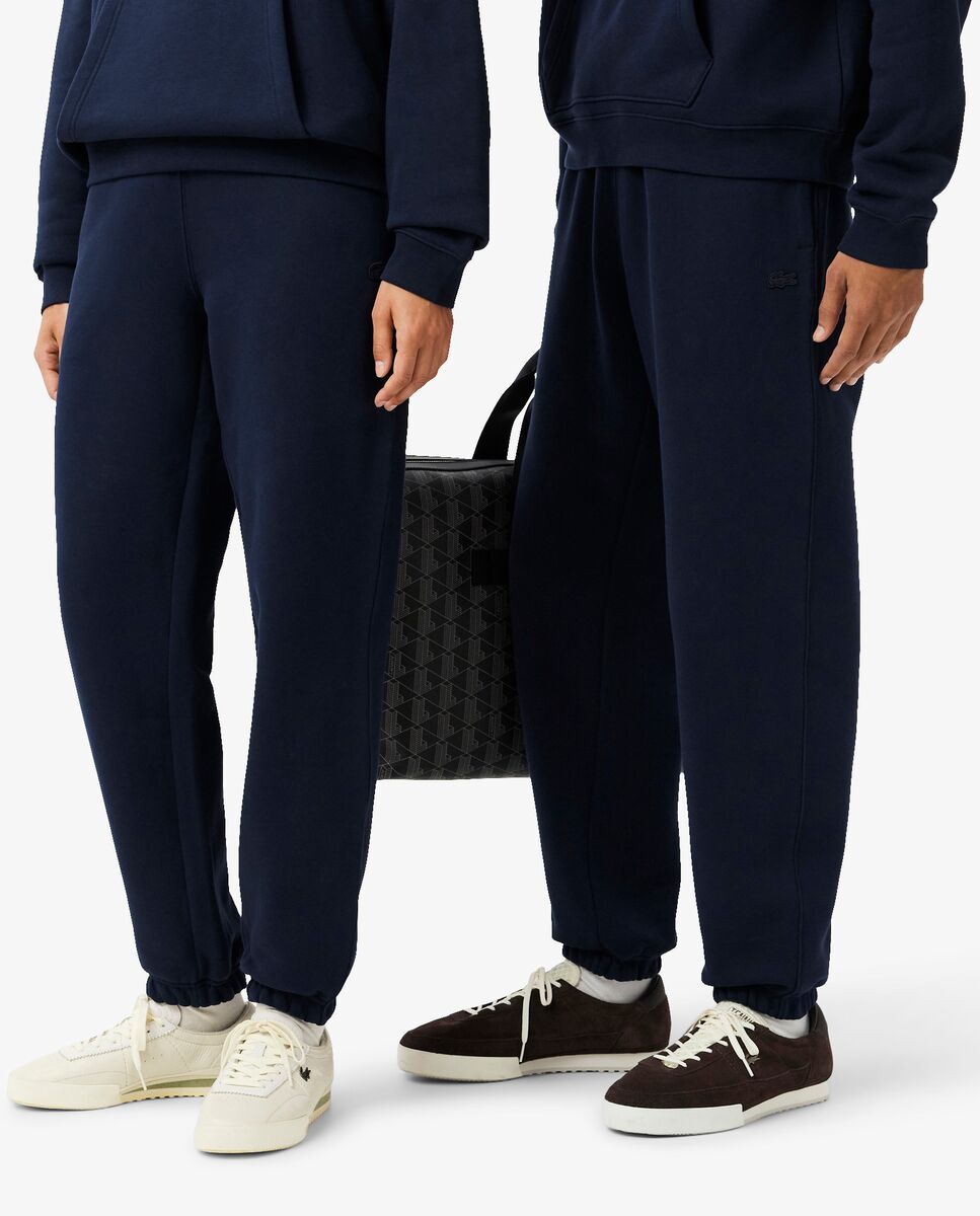 Pantalón unisex de chándal unisex de felpa - Lacoste - Azul marino Azul marino-3