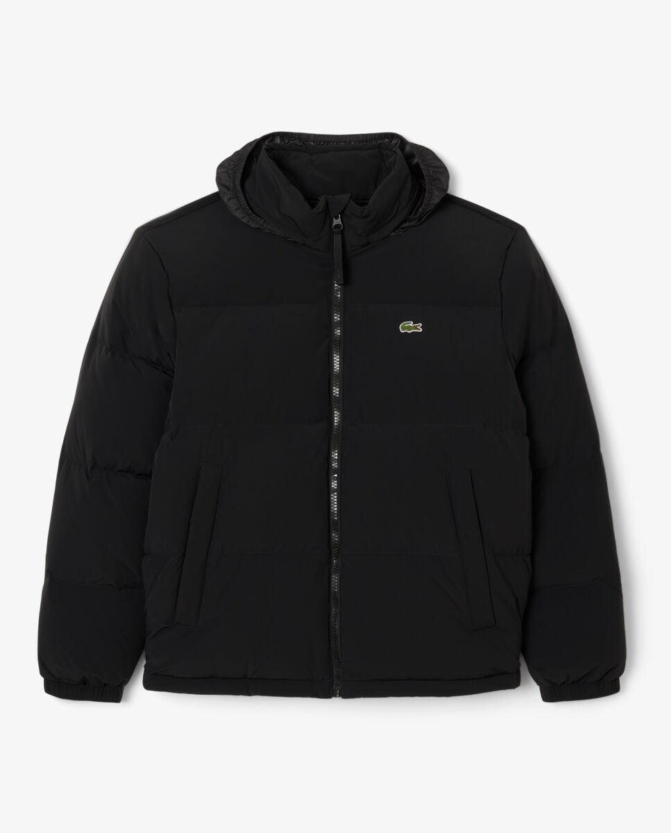 Chaqueta de hombre acolchada con capucha hidrófuga - Lacoste - Negro Negro-5