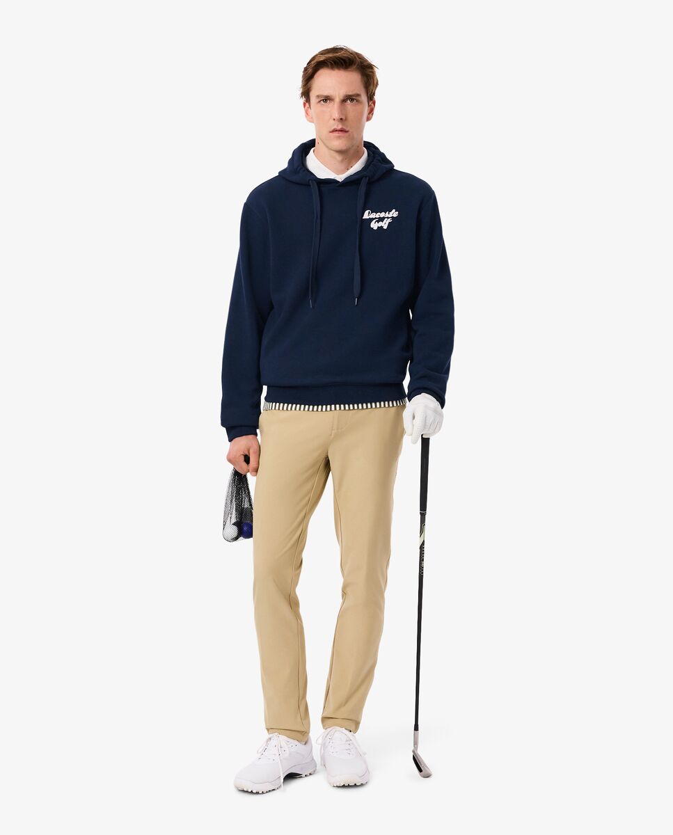 Sudadera de hombre con capucha de golf de felpa estampada en azul - Lacoste - Azul marino Azul marino-4
