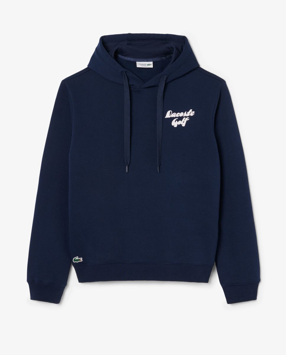 Sudadera de hombre con capucha de golf de felpa estampada en azul - Lacoste - Azul marino Azul marino-6
