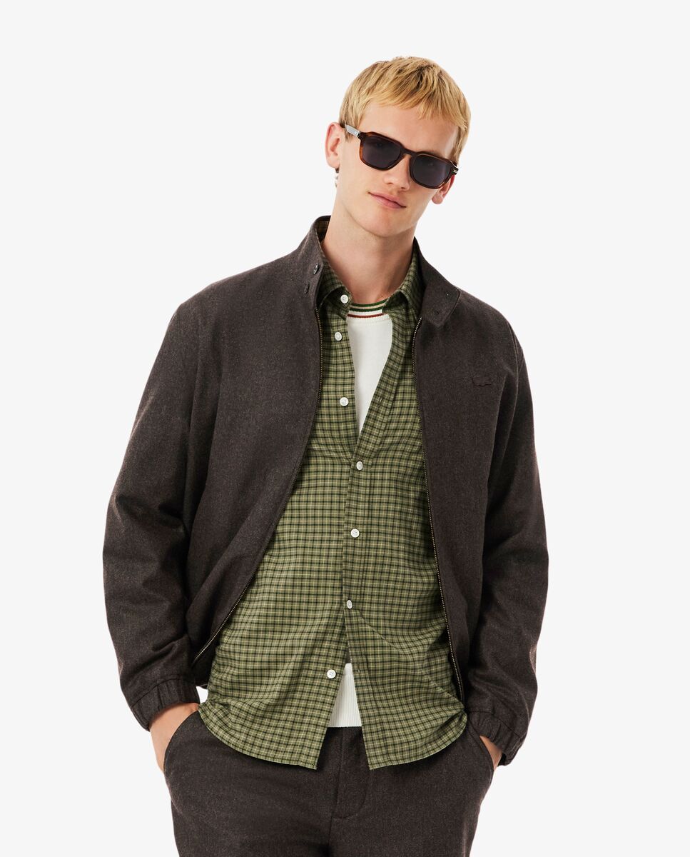 Imagen 0 de Chaqueta de hombre harrington de lana en marrón Marrón