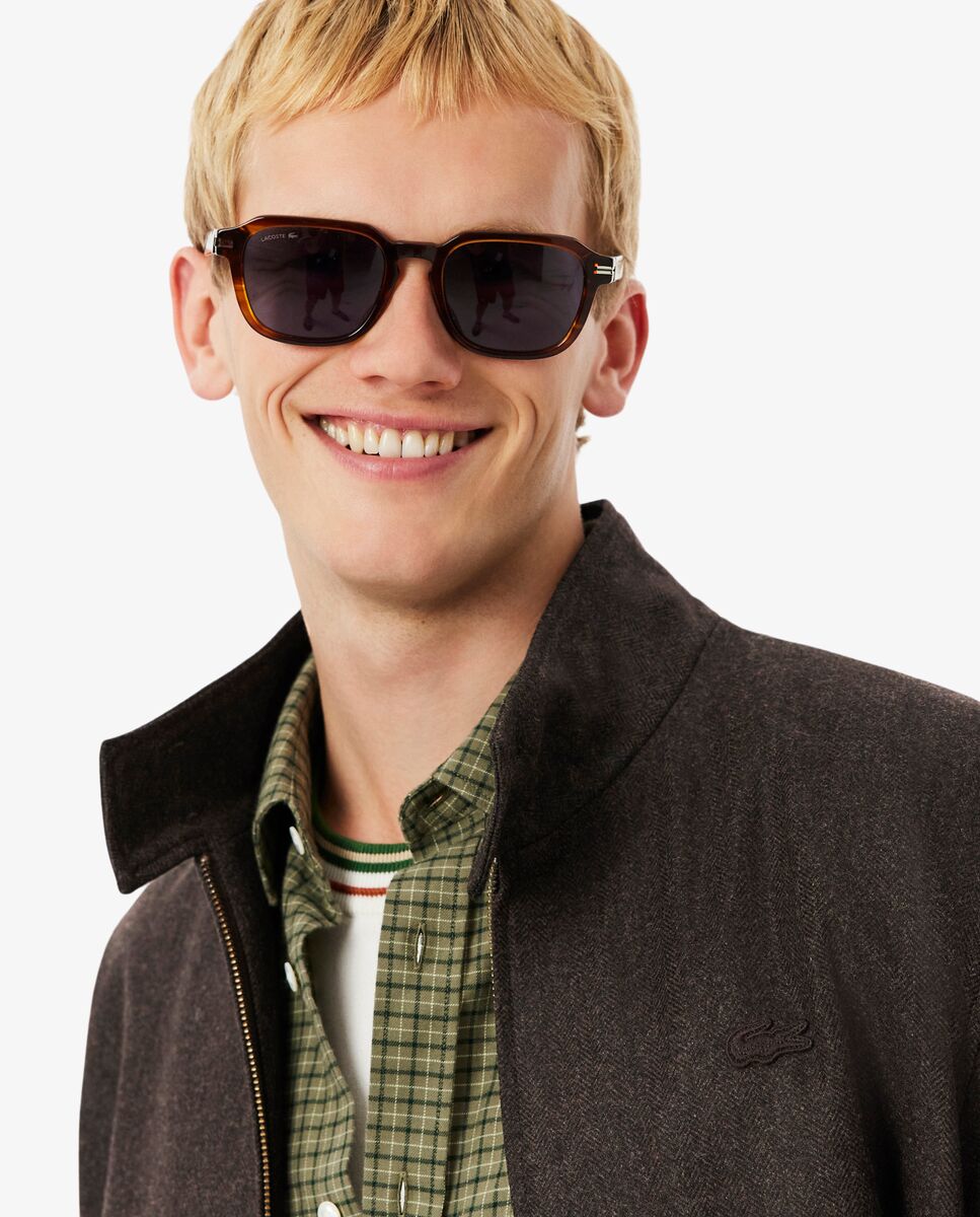 Chaqueta de hombre harrington de lana en - Lacoste - Marrón Marrón-3