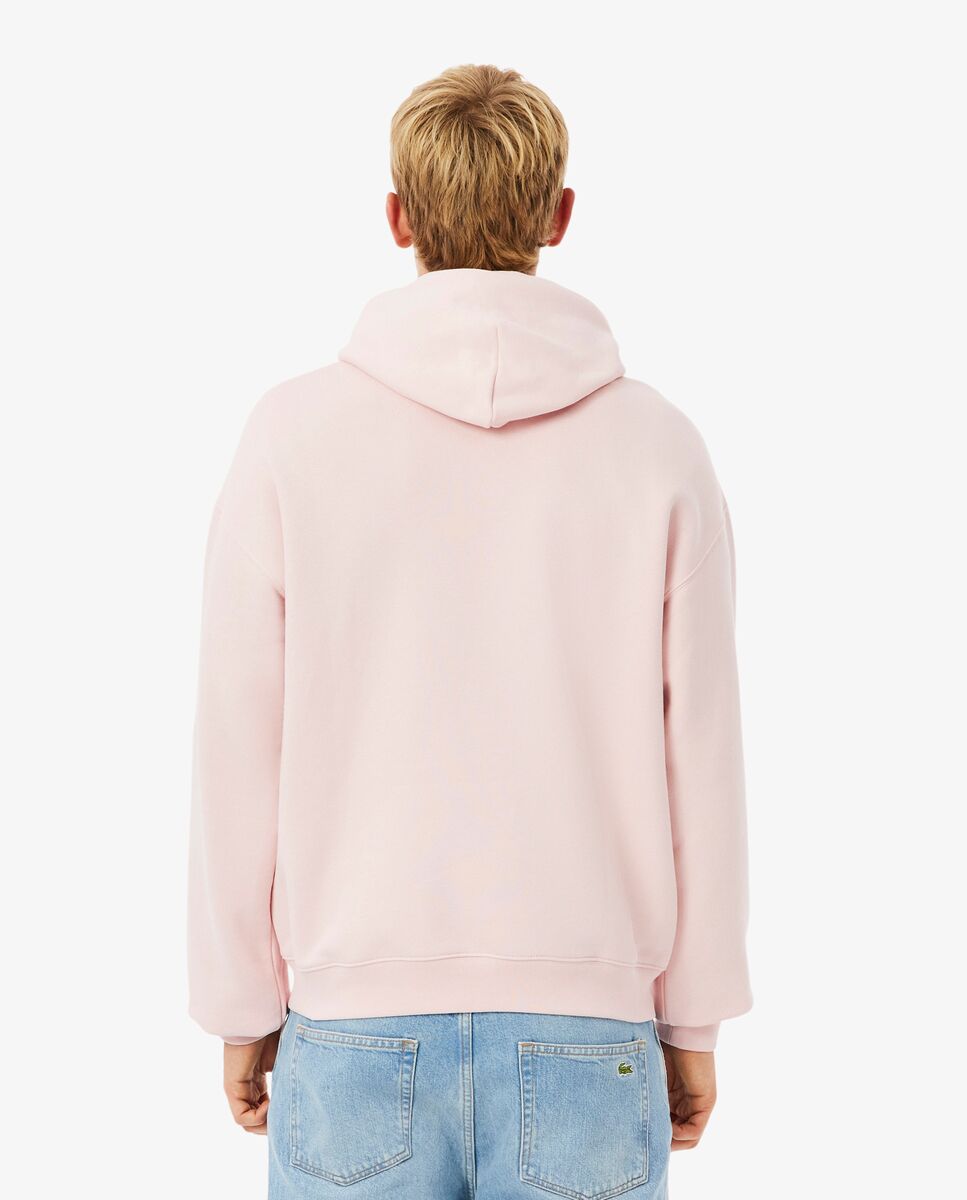 Sudadera de hombre con capucha de felpa estampada - Lacoste - Rosa Rosa-2